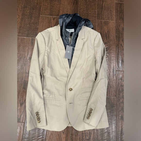 Seven For All Mankind Beige Blazer Medium Men - Picture 1 of 4